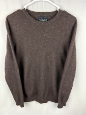Suéter masculino Club Room marrom grande 100% cashmere leve gola redonda preppy comprar usado  Enviando para Brazil