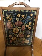 Victorian embroidered firescre for sale  DERBY
