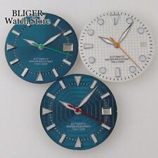 Relógio masculino 29 mm mostrador azul branco data luminosa janela ajuste NH35A NH36 peças comprar usado  Enviando para Brazil