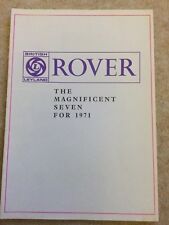 Rover brochure magnificent for sale  WEYMOUTH