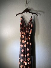 Vestido de verão feminino Necessary Clothing pequeno cruzado floral semi transparente, usado comprar usado  Enviando para Brazil