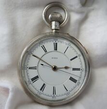 Relógio de bolso com alavanca inglesa segundos centrais STOPWATCH grande estojo esterlina 58mm RUN comprar usado  Enviando para Brazil