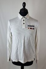 ORIGINAL NAPAPIJRI Herren T-Shirt Shirt Langarm Polo Sweatshirt Weiß Gr. M comprar usado  Enviando para Brazil