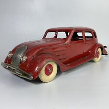 Kingsbury Chrysler Airflow Pressed Steel Car Wind Up Lights Vintage Rare 1930s for sale  Shipping to South Africa