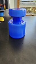 Vistosi Blue Cased Glass Cannister Jar with Lid Vintage Italian Mid Century Mcm, used for sale  Shipping to South Africa