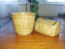 Vintage Moira Hillstonia ceramica effetto barile per piante a cerchio vaso e fioriera per tronchi, usato usato  Spedire a Italy