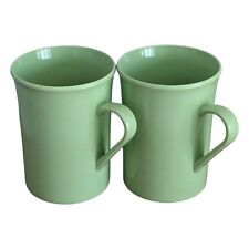 Green Melamine Mugs x 2  Picnic Campervan Vintage Melamine Mug Pair for sale  Shipping to South Africa