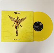 LP de vinil colorido amarelo Nirvana In Utero inclui pôster EX/MUITO BOM+ comprar usado  Enviando para Brazil