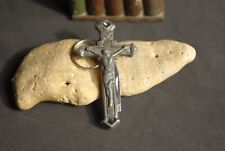 Vintage Crucifix Cross Knife Keychain Pocket Knife RARE, GOD Protect, used for sale  Shipping to South Africa