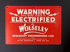 Wolseley warning electrified for sale  UK