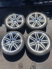 Used, AUDI RS4 B7 ALLOY WHEELS GENUINE LEMANS 19" 5x112 9J set with continental tyres for sale  WIGAN