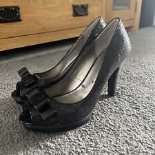 Ladie M&S Marks And Spencer Stiletto Heel Black Sequin Shoes Size 6 for sale  Shipping to South Africa