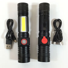 Hoxida Magnetic Waterproof Rechargeable LED Flashlight With Cob Sidelight Pack 2 for sale  Shipping to South Africa