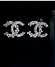 Usado, Hermosos pendientes de tachuelas de diamantes simulados corte princesa de 2 quilates enchapados en oro blanco de 14 k segunda mano  Embacar hacia Argentina