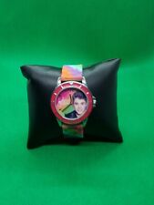 Used, VTG ACCUTIME JUSTIN BIEBER Watch New Battery Rainbow Rubber Strap - Nice for sale  Shipping to South Africa