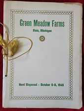 Livro: Green Meadow Farms Holstein Dispersal Sale/ Elsie MI/ 8 a 9 de outubro de 1945 comprar usado  Enviando para Brazil