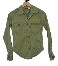 Camisa bainha curva com colarinho verde Levi's Army tamanho XS, usado comprar usado  Enviando para Brazil