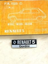 RENAULT R5 GORDINI TURBO 1985 - 5 GORDINI " VERY RAR " ORIGINAL REAR BADGE NOS   comprar usado  Enviando para Brazil