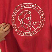 Camiseta Vintage Madame Curie Rosa Caliente Unisex Ciencia Matemáticas Puntada Única XXL EE. UU. segunda mano  Embacar hacia Mexico