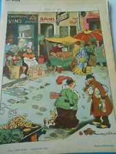 1913 Original Print Humour Dans la Rue Charbons Vins Bains Turco Burgares Tripe, usado comprar usado  Enviando para Brazil