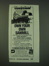 1988 Wood-Mizer Sawmill Ad - Own your own sawmill for sale  Madison Heights