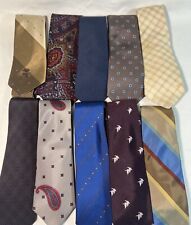 🔥 Lote de 10 Gravatas Masculinas DESIGNER Decote de Seda Listras Tecidas Paisley Quilting comprar usado  Enviando para Brazil