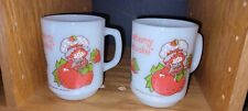 Caneca de vidro leitoso vintage 1980 morango shortcake American Greetings feita nos EUA comprar usado  Enviando para Brazil