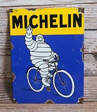 Placa de metal porcelana pneus Michelin vintage mascote homem na bicicleta comprar usado  Enviando para Brazil