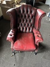 vintage leather chairs wingback for sale  UCKFIELD