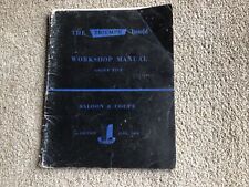 triumph herald workshop manual for sale  EMSWORTH