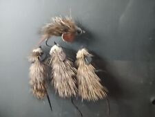 Used, FLY FISHING FLIES vintage- Natural DEER HAIR MOUSE lot of (4) four  for sale  Utica