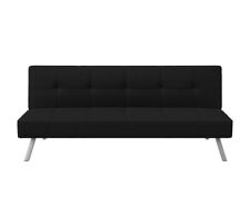 Futón moderno negro Serta, sofá cama, tres maneras, usado segunda mano  Embacar hacia Argentina