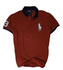 Vintage POLO RALPH LAUREN Big Pony Patchwork Polo Shirt #3 In Red   for sale  Shipping to South Africa