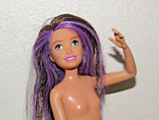 Nude Young Teen Skipper Babysitter Barbie Sister Purple Brown Hair Jointed Knee, used for sale  Shipping to South Africa