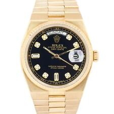 Rolex OysterQuartz 1979 Day-Date President diamante negro oro amarillo 18k 19018 segunda mano  Embacar hacia Mexico