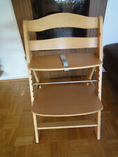Hauck Hochstuhl aus Buchenholz , mit Tischplatte und 3 Sets Sitzkissen gebraucht kaufen  Langen