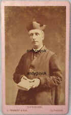 CDV CATHOLIC PRIEST BISHOP BIRETTA HAT CLITHEROE FORREST ANTIQUE PHOTO, used for sale  Shipping to South Africa