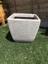 Stewart Cotswold 38cm Square Plastic Garden Planter Limestone Grey , used for sale  SOLIHULL