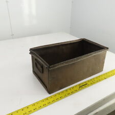 18" L x 10" W x 8" D Vintage Industrial Stackable Steel Storage Bin for sale  Shipping to South Africa