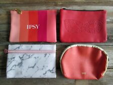 Ipsy Lot 4 Glam Travel Makeup Bags VAZIO Cosméticos Coral Rosa Máscara Stripe Avion comprar usado  Enviando para Brazil