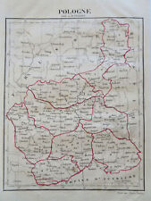 Używany, Poland Warsaw Krakow Lodz Poznan 1836 Tardieu Perrot miniature map na sprzedaż  Wysyłka do Poland
