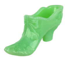 Mosser Jadeite Vintage Art Glass Victorian Slipper Bow & Scroll Pattern 70's for sale  Shipping to South Africa