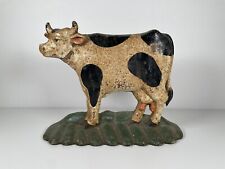 Ferro Fundido Antigo Vaca Porta Preto Branco Holstein American Folk Art 8.5in, usado comprar usado  Enviando para Brazil
