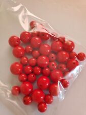 Red acrylic beads for sale  DONCASTER