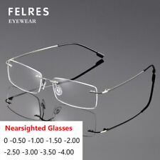 Óculos de miopia ultraleve quadrado sem aro de metal para homens comprar usado  Enviando para Brazil