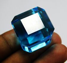 Hermosa piedra preciosa suelta certificada en cubo de aguamarina azul natural de 139,40 quilates segunda mano  Embacar hacia Mexico