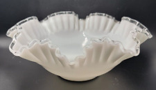 Fenton Silver Crest Ruffled Edge Bowl, used for sale  Shipping to South Africa