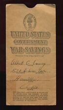 USA WAR SAVINGS CERTIFICATE SERIES OF 1918 CARD  HOLDER for sale  USA