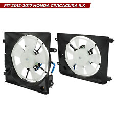 Ventilador de refrigeração 2 peças radiador condensador CA para 2012-2015 Honda Civic 2013-2017 Acura comprar usado  Enviando para Brazil