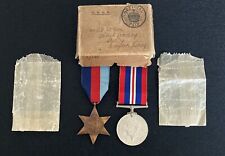WW2 Original WW2 1939 -45 War Medal & 1939-45 Star Medal + Box for sale  WIRRAL